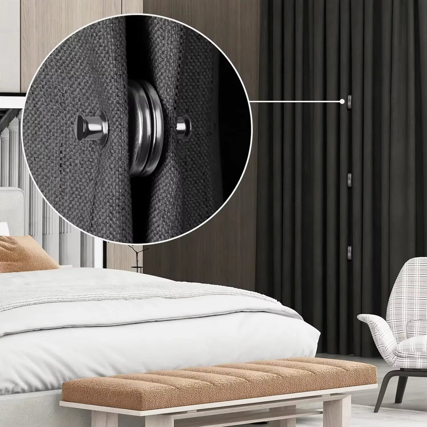 Magnetic Curtain Buckle Clip